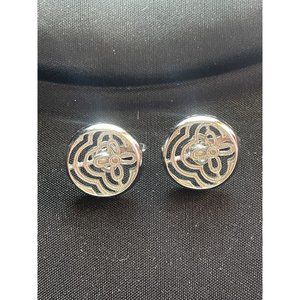 Trifari Textured Swirled Silver Tone Vintage Clips